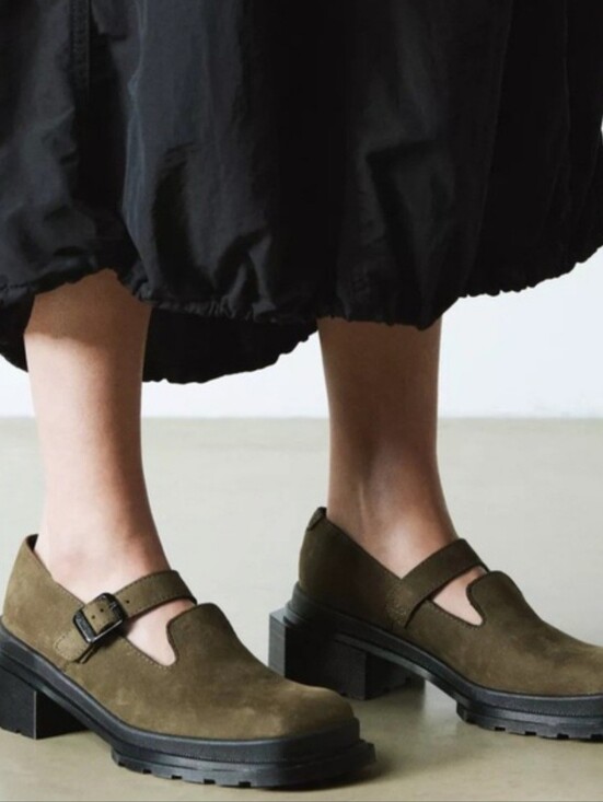 Dr. Martens Shoes - Dr. Marten's Mavbole Mary Jane DMS Suede OLIVE Women's 9 Autumn Fall